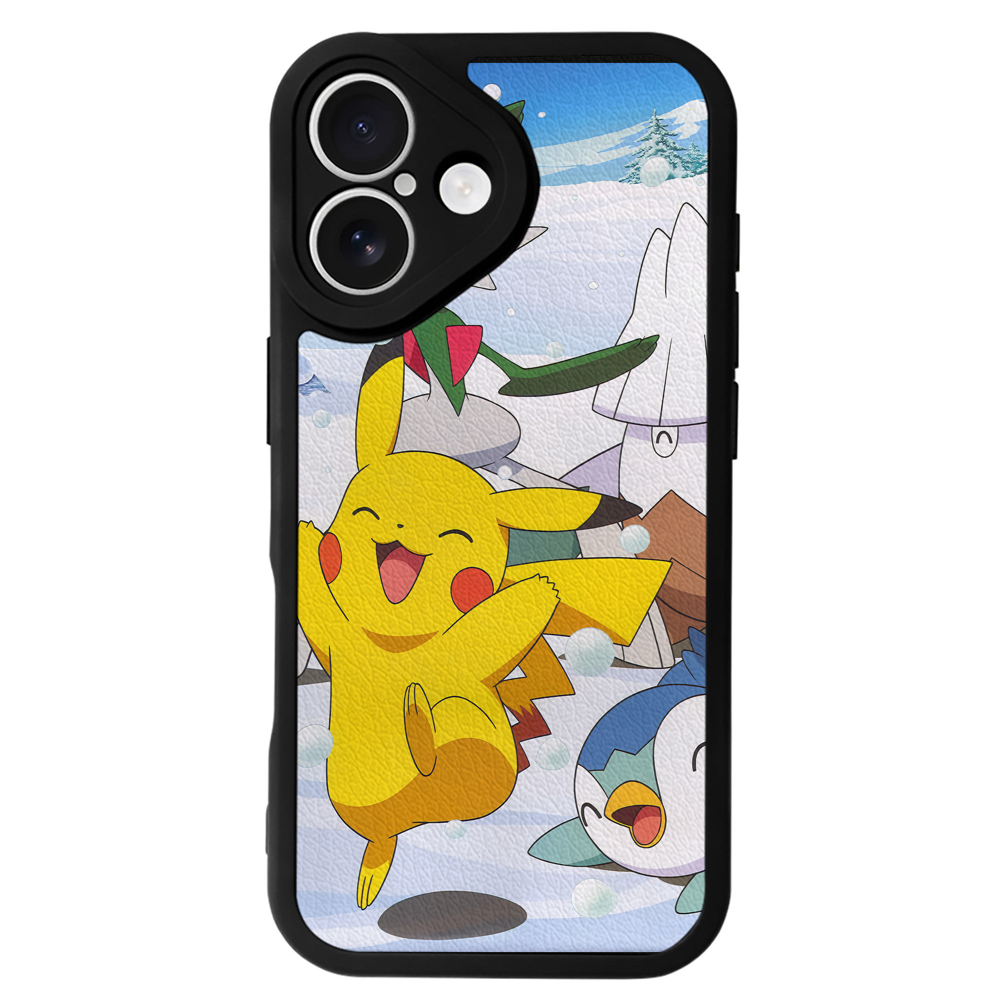 （画像用） ポケットモンスター Pokémon 【iPhone 16シリーズ対応】シリコンスマホケース（レザー調） 材質：シリコン
